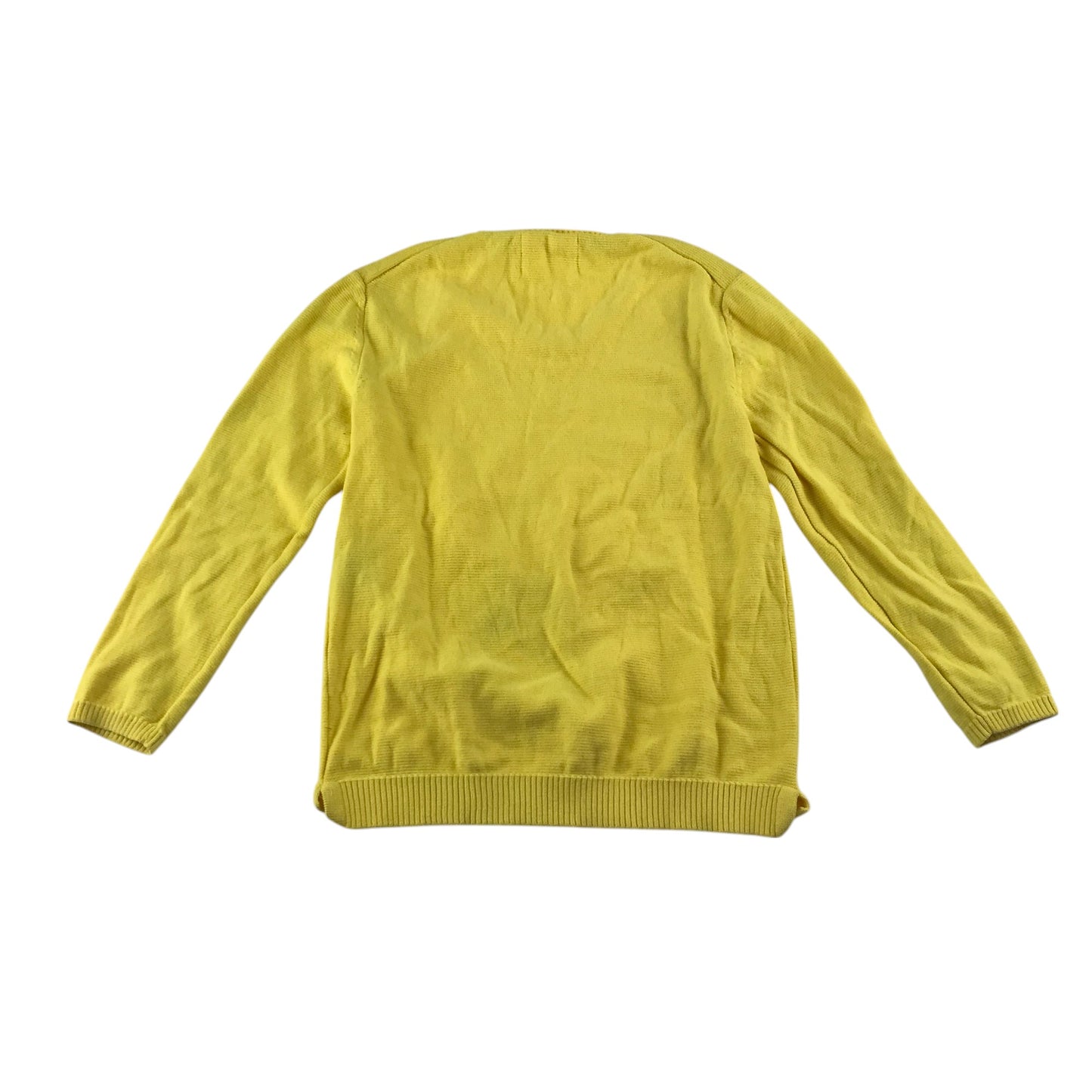 The Knitwear Jumper 7-8 years yellow plain v-neck