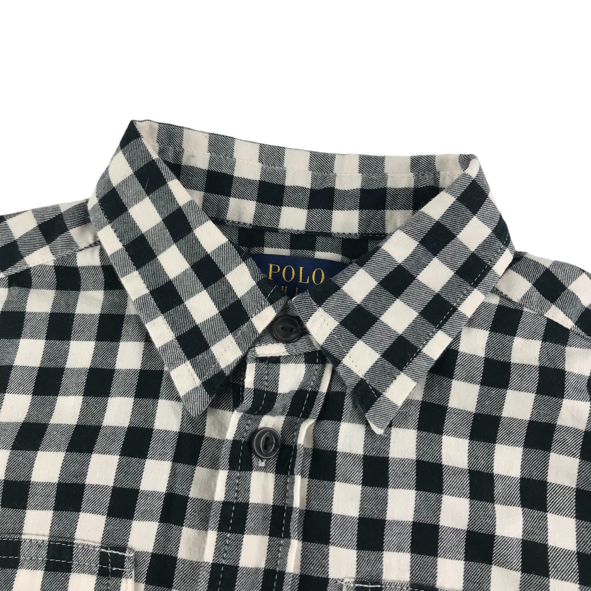 Ralph lauren black and white check shirt online