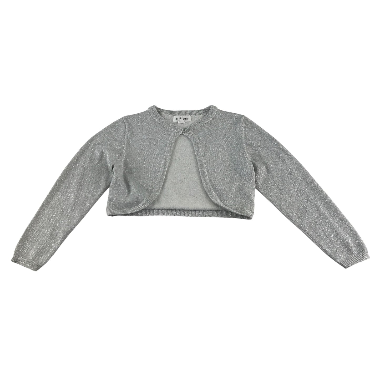 Kite&Cosmic Cardigan 5-6 years silver knitwear glittery cropped bolero