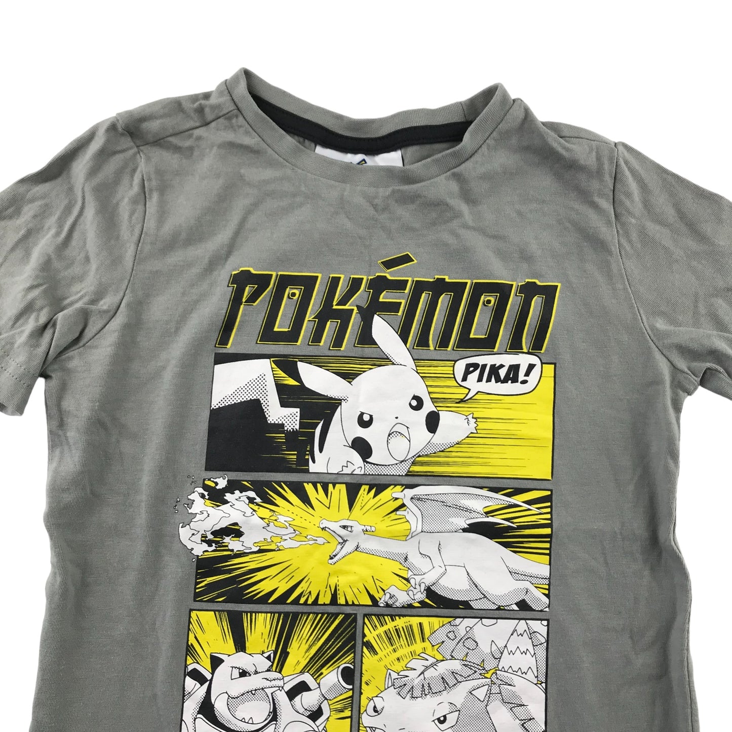 Tu T-shirt 5 years grey printed pokemon graphic design cotton