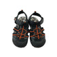 Nutmeg Sandals Shoe Size 11 Junior Black and Orange Walking Sandals with Straps