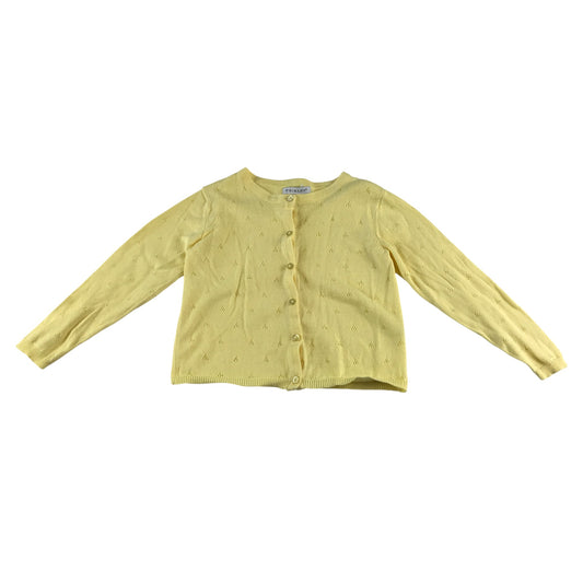 Primark Cardigan 5-6 years yellow knitwear round neckline cotton