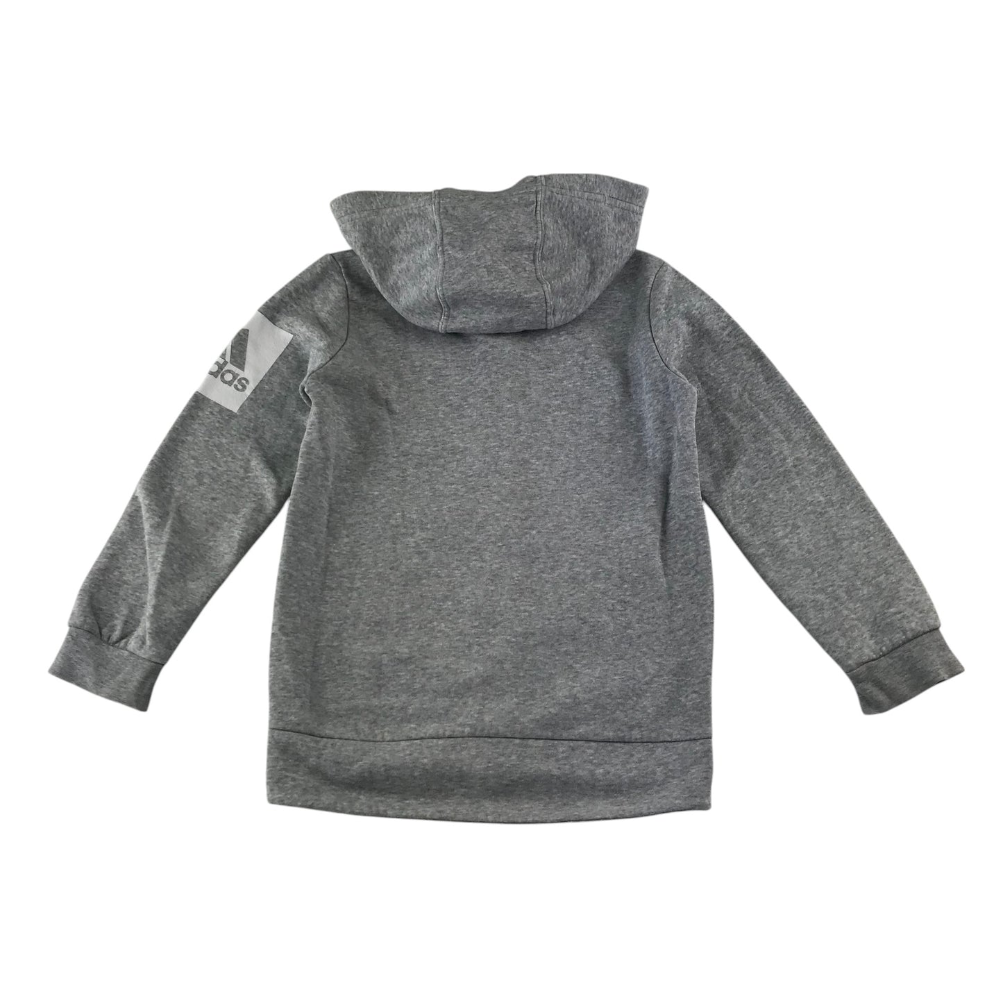 Adidas hoodie 7-8 years years grey jersey with large logo on arm