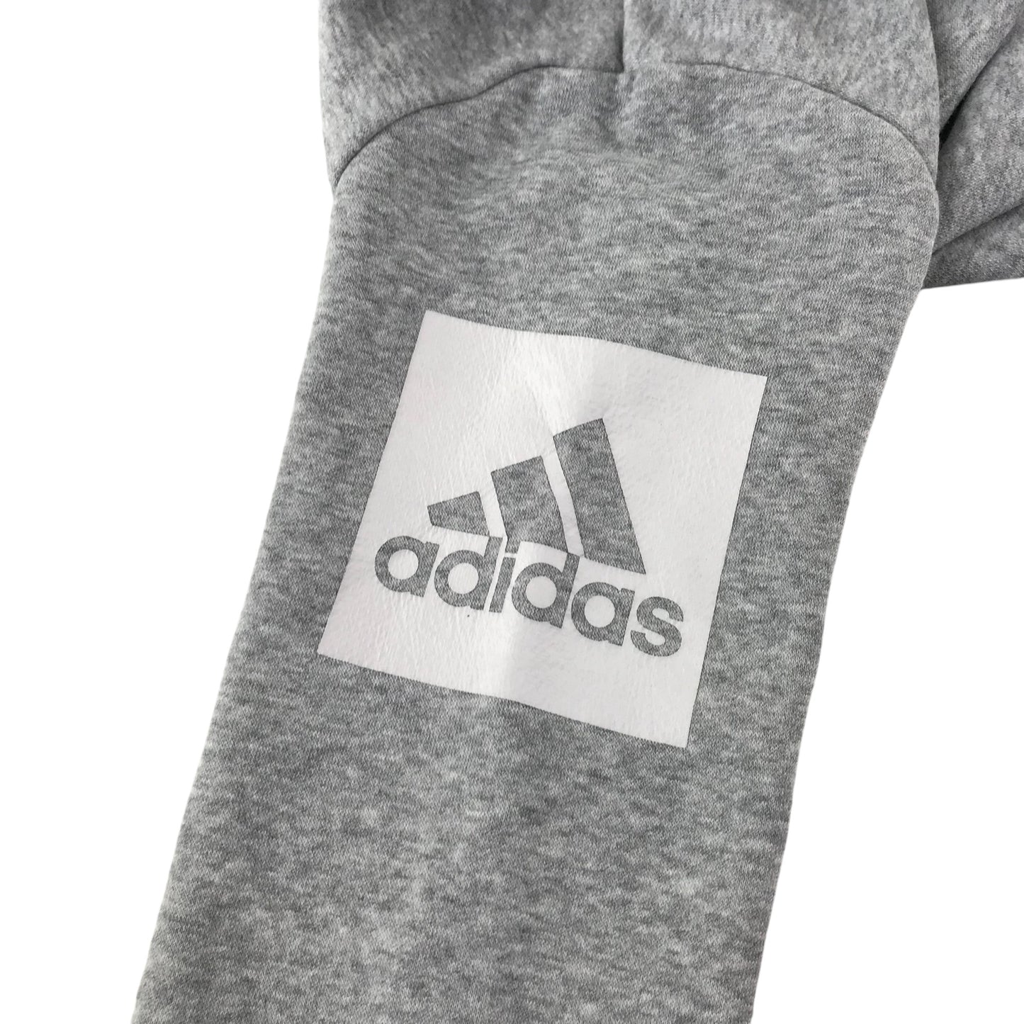 Adidas hoodie 7-8 years years grey jersey with large logo on arm