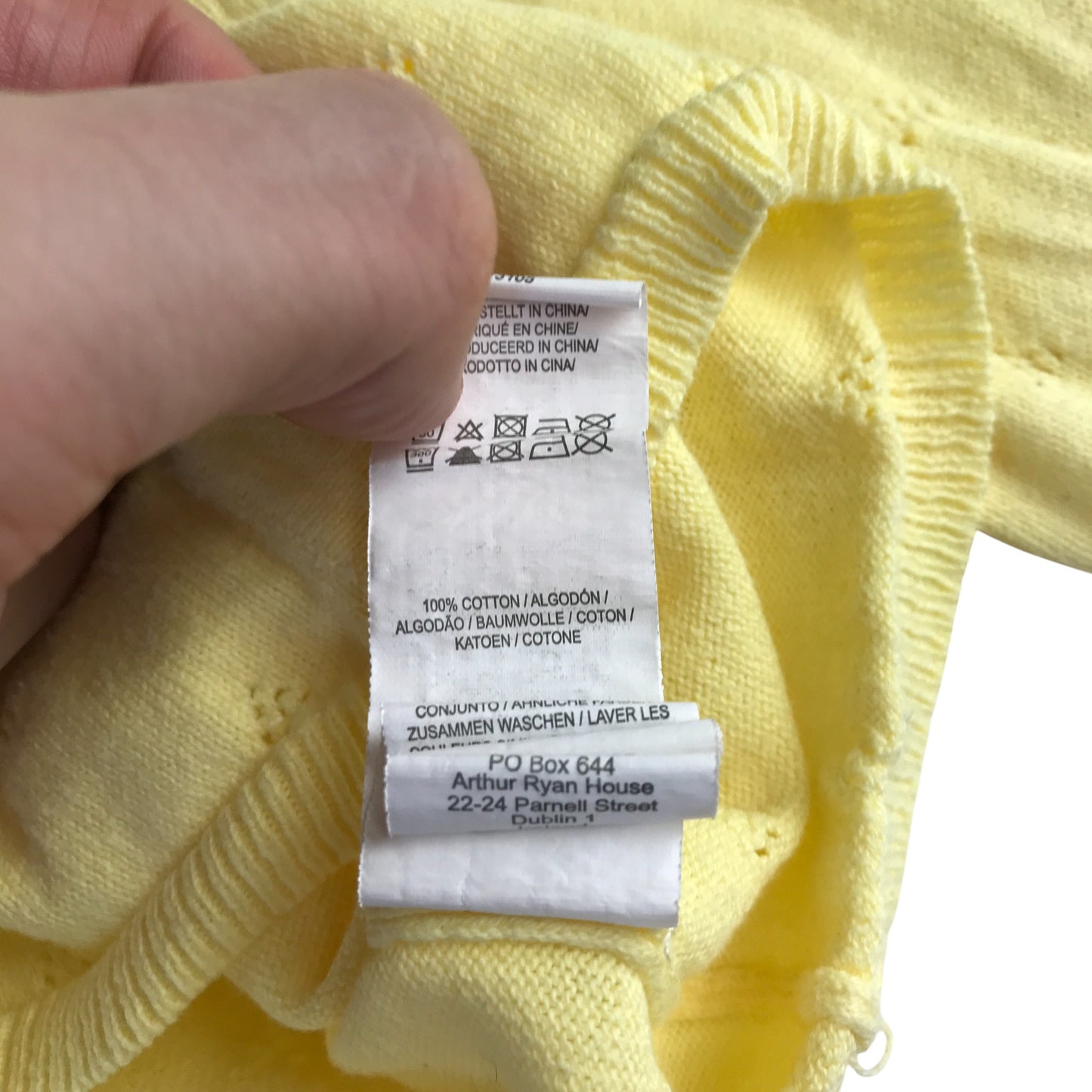 Primark Cardigan 5-6 years yellow knitwear round neckline cotton
