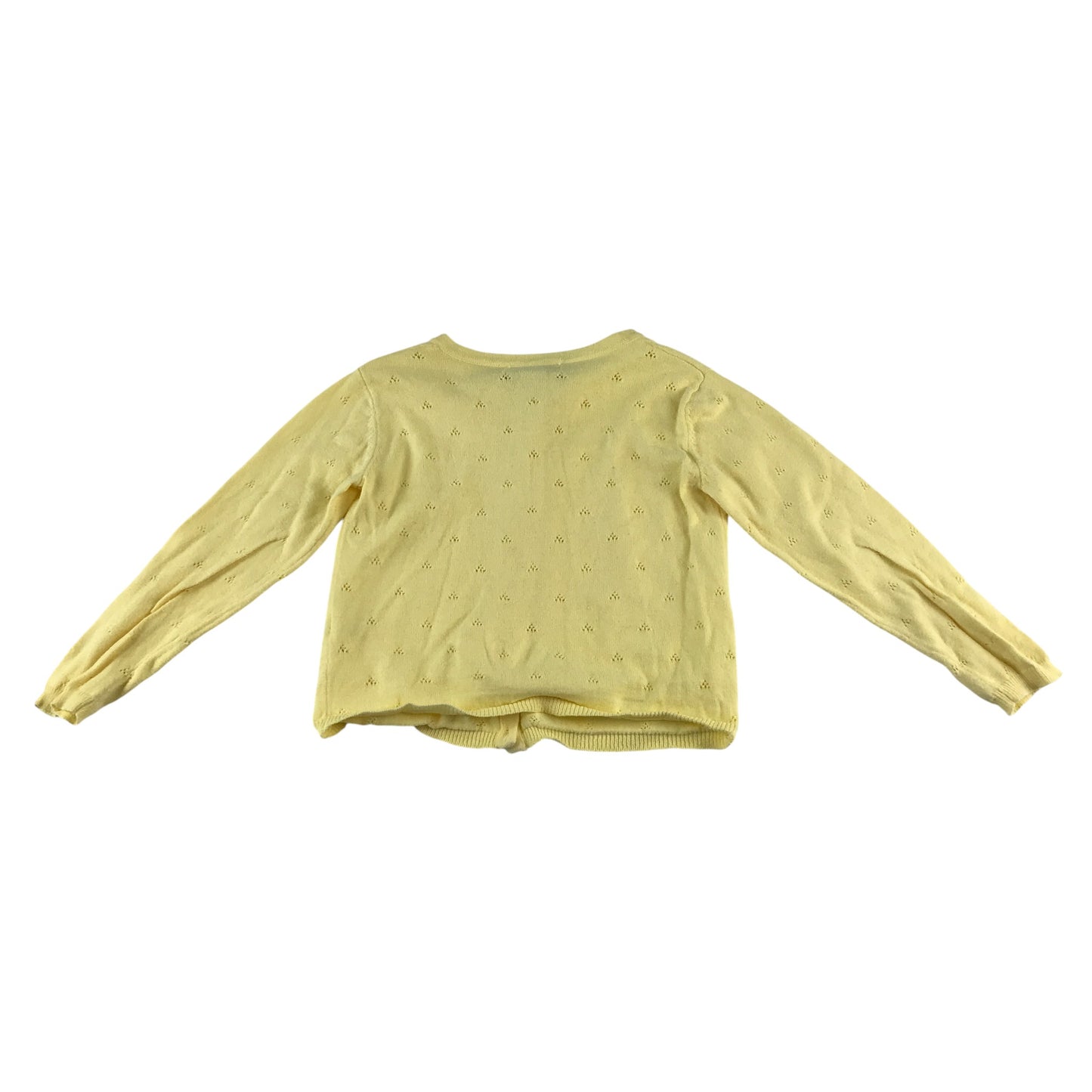 Primark Cardigan 5-6 years yellow knitwear round neckline cotton