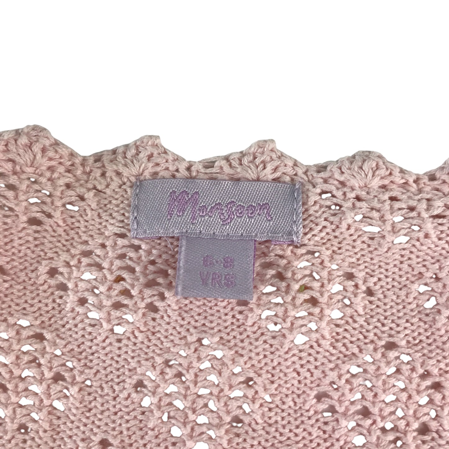 Monsoon Cardigan 6-8 years pink knitwear v neck cropped bolero cotton
