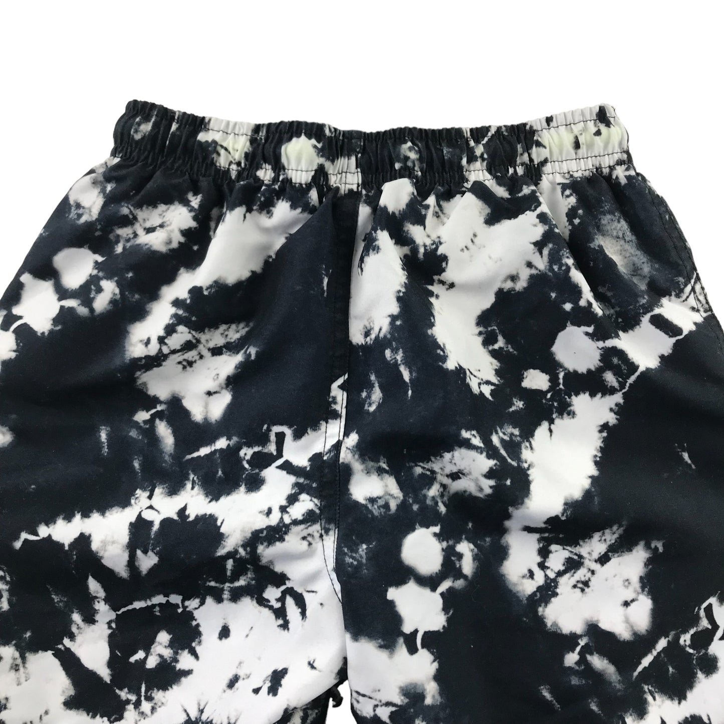 Primark swim trunks 8-9 black and white graphic print