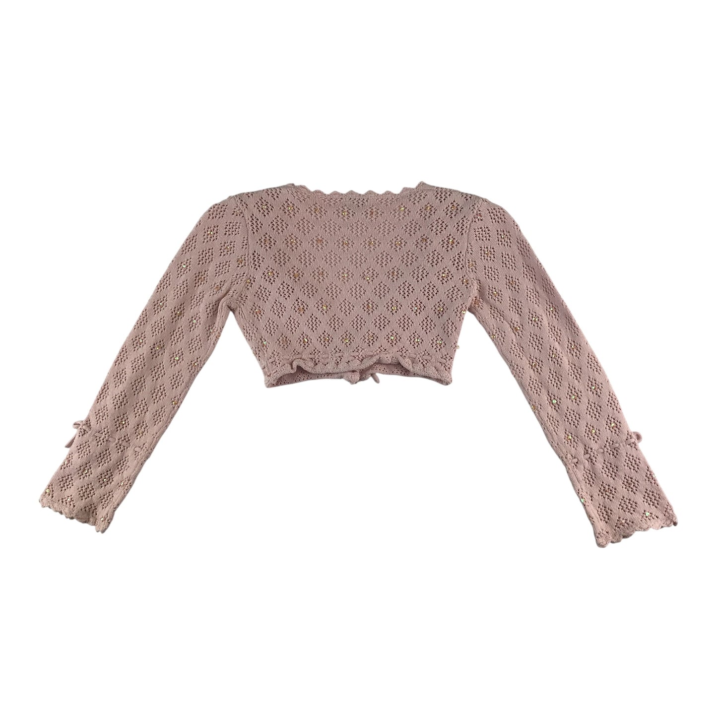Monsoon Cardigan 6-8 years pink knitwear v neck cropped bolero cotton