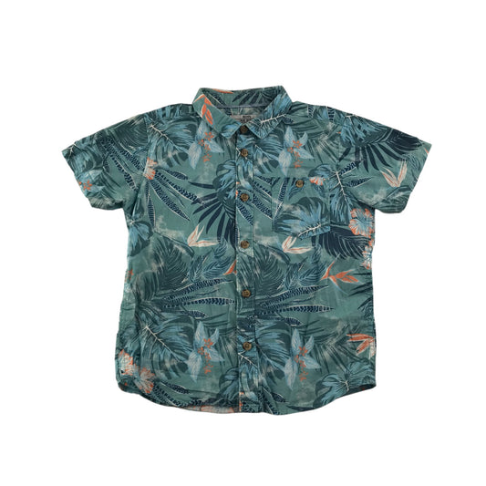 Matalan shirt 5-6 years blue floral design