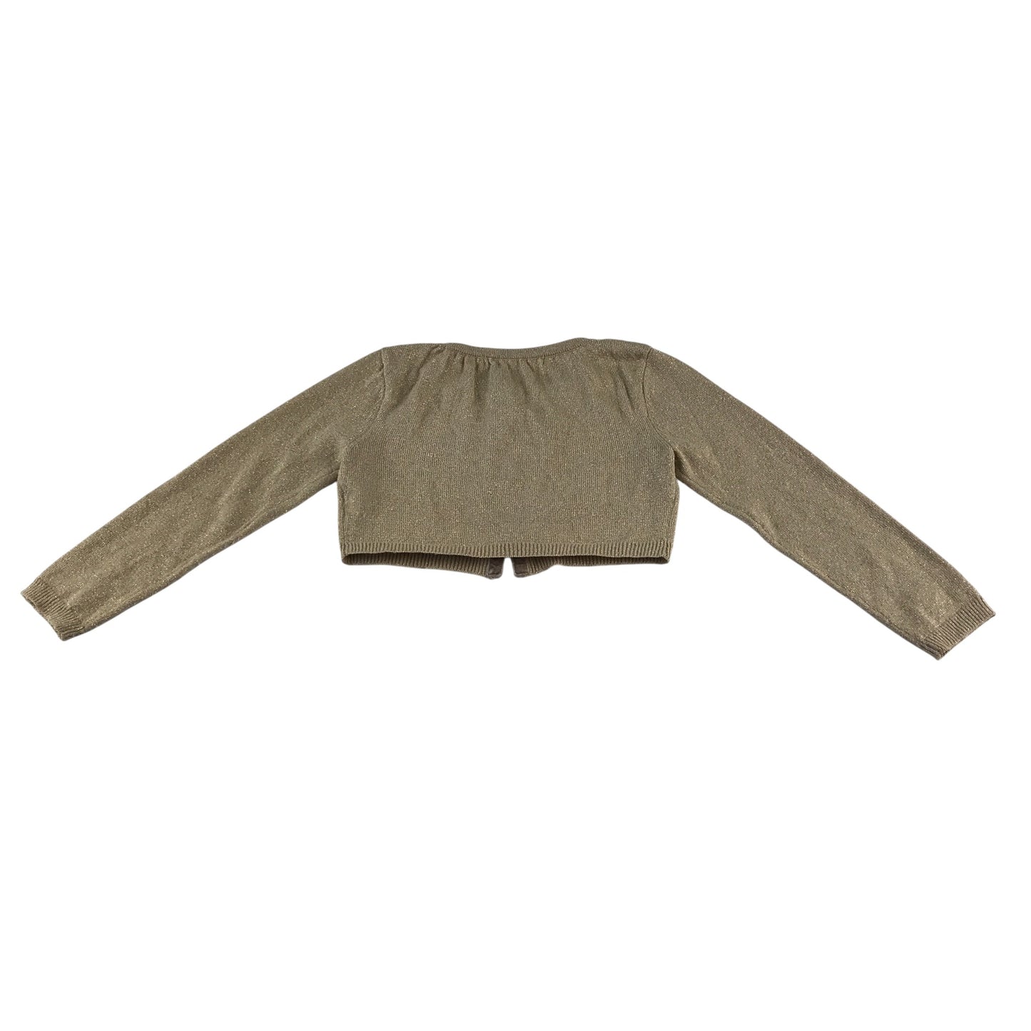 John Lewis Cardigan 5-6 years gold knitwear glittery cropped bolero