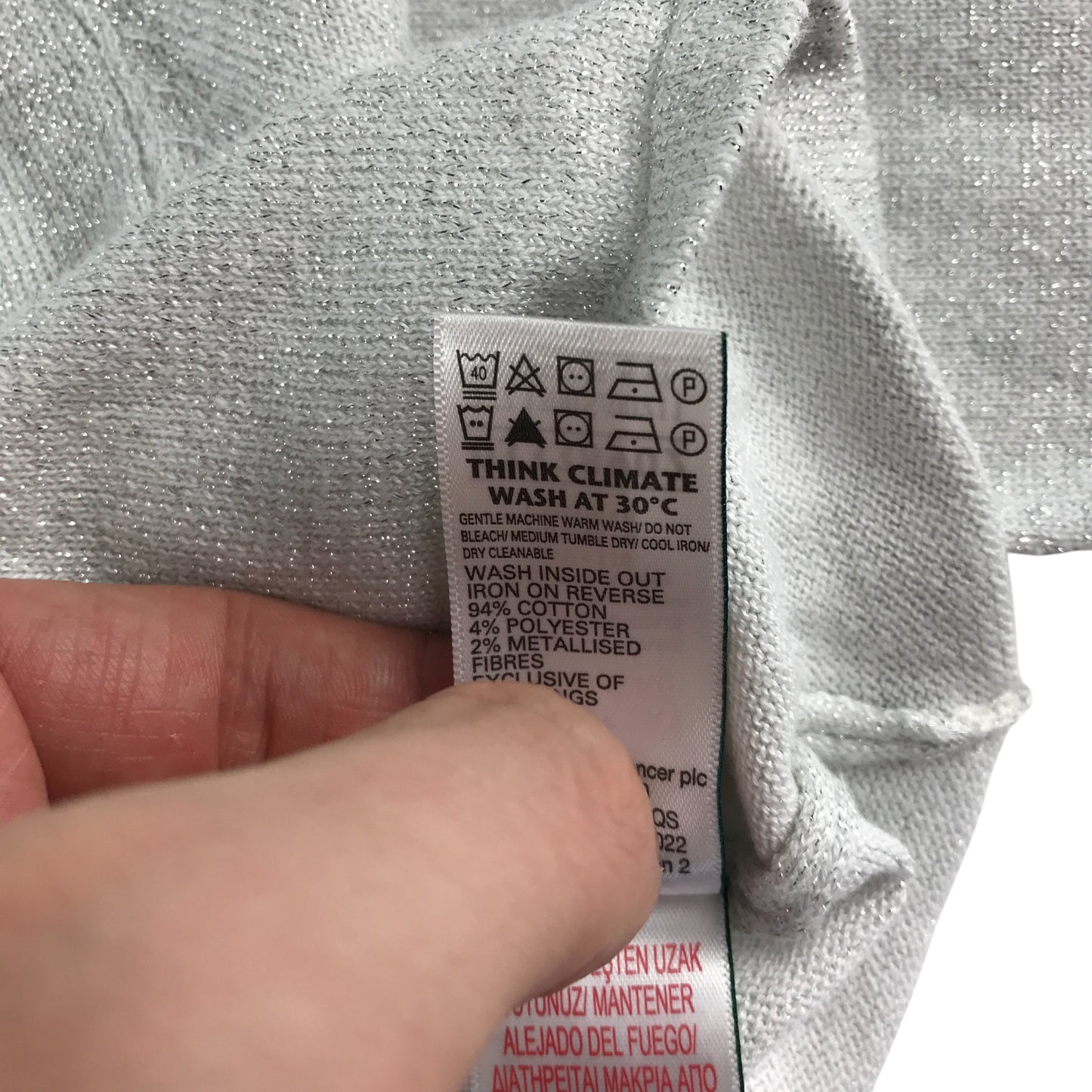 M&S Cardigan 5-6 years silver knitwear cropped bolero