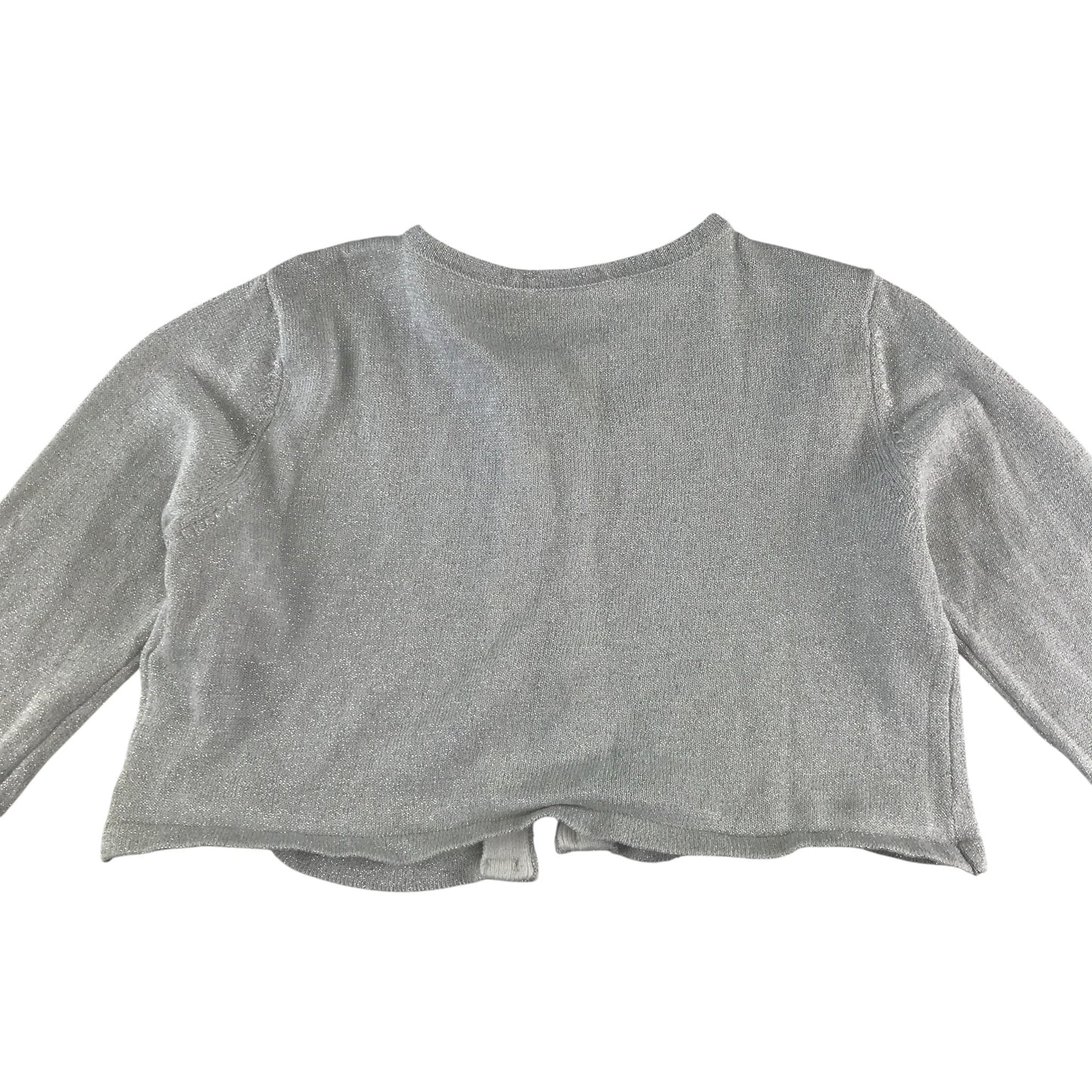 M&S Cardigan 5-6 years silver knitwear cropped bolero