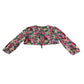 Poeme Cardigan 5-6 years white bolero cropped floral graphic cotton