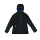 Decathlon light jacket 7-8 years black plain with light blue detailing fleece lining