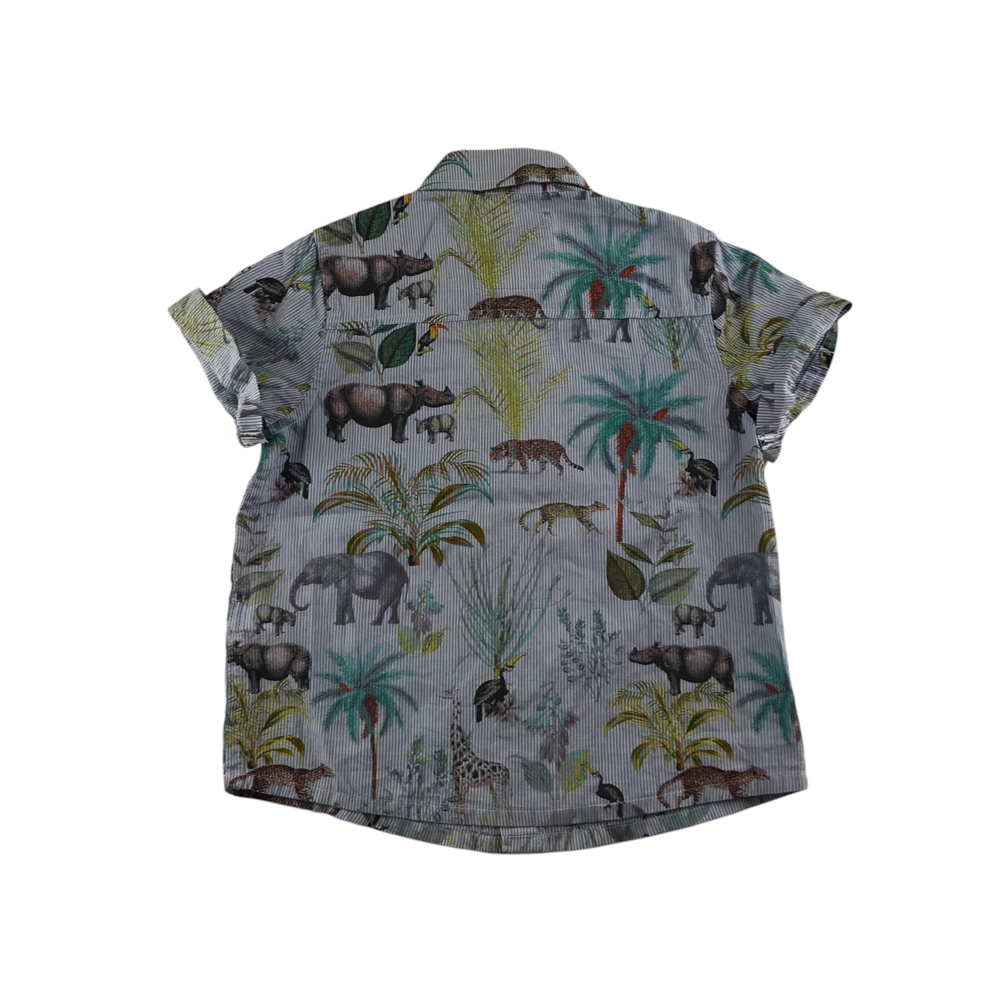 Monsoon shirt 5-6 years grey animal design cotton