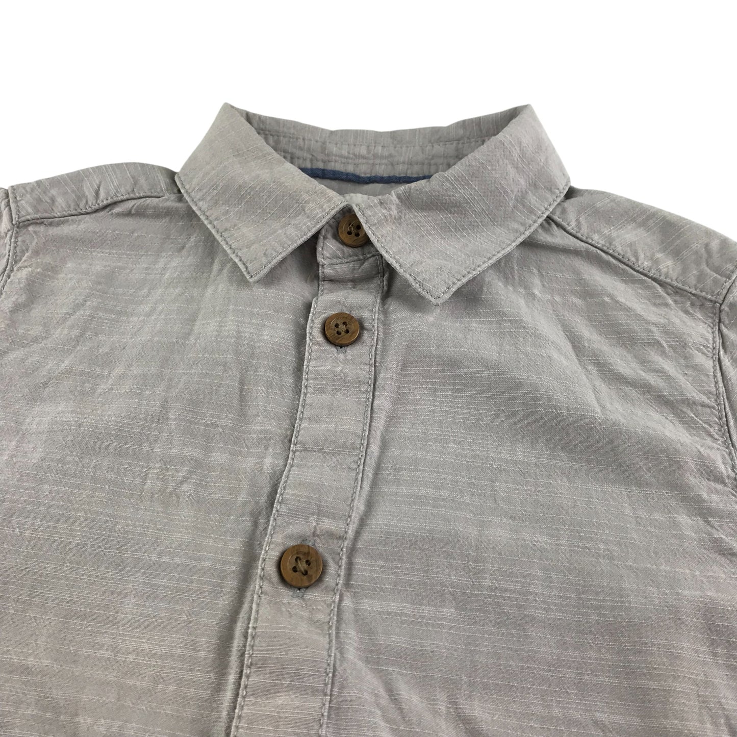 Matalan shirt 5-6 years grey plain button up cotton