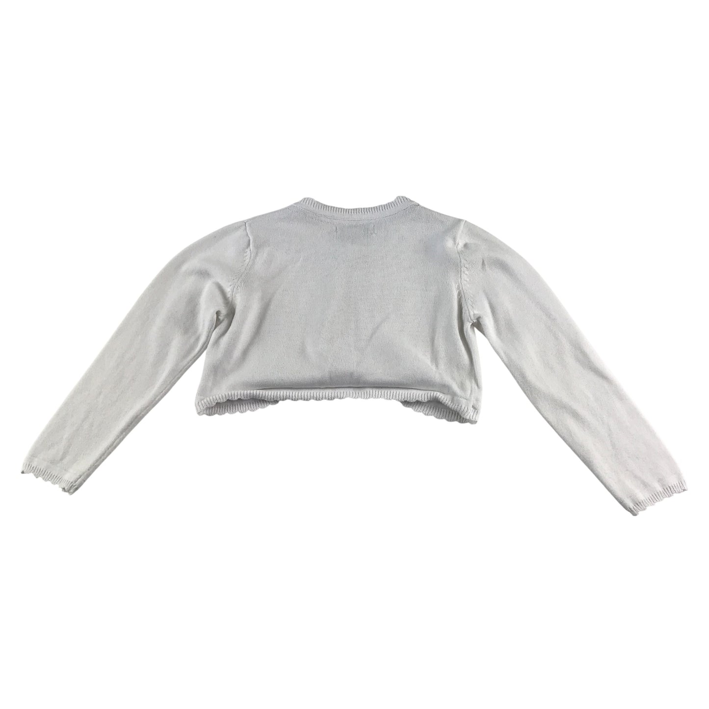 Primark Cardigan 4-5 years white scalloped bolero cropped