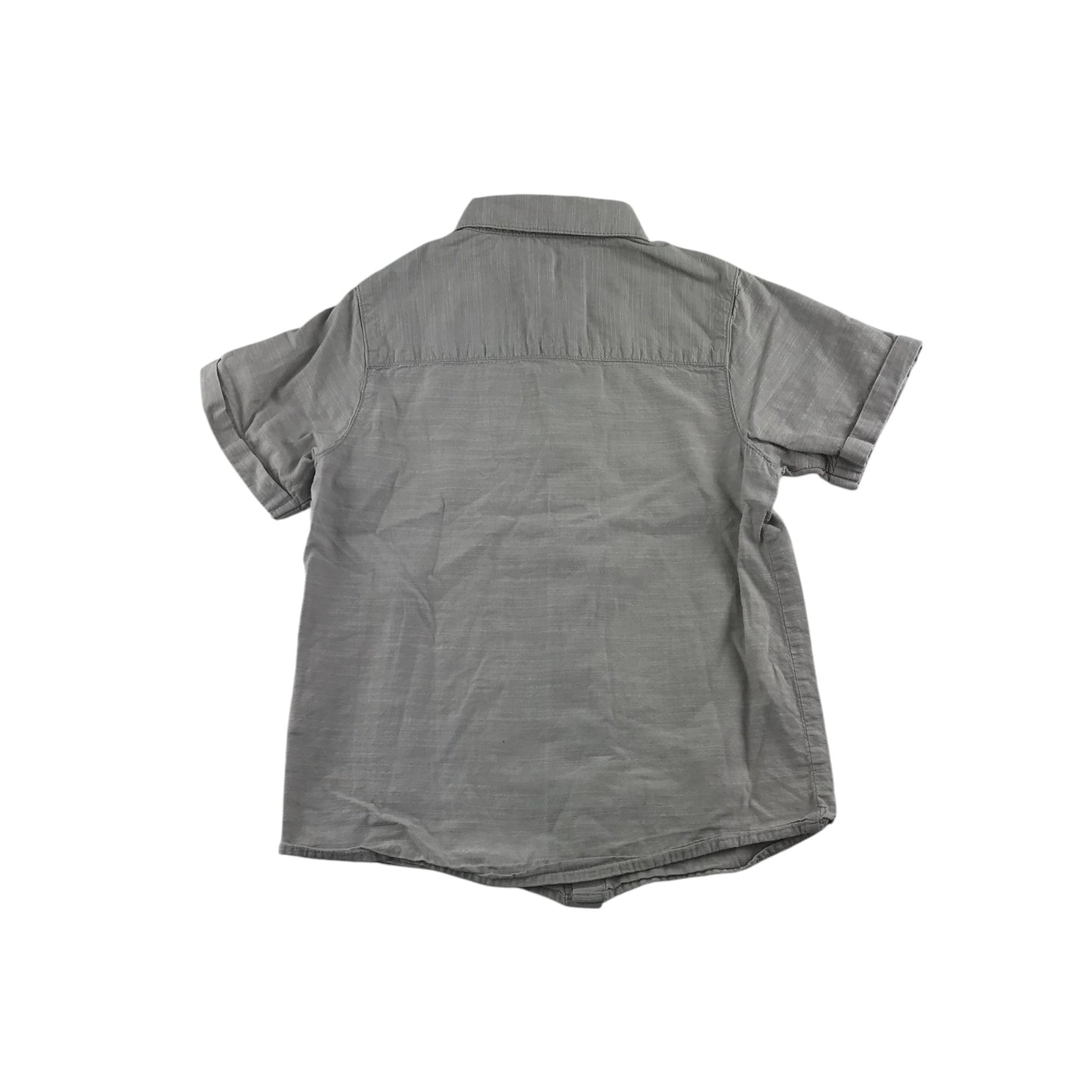 Matalan shirt 5-6 years grey plain button up cotton