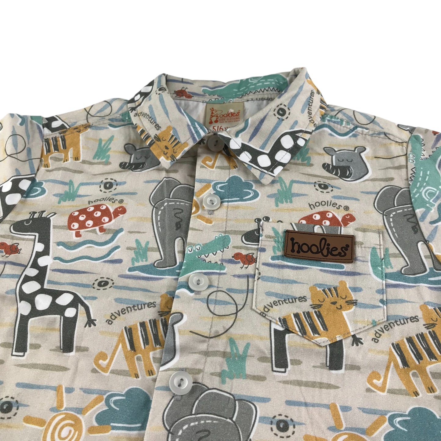 Hoolies shirt 5-6 years grey animal design cotton