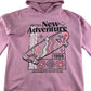 F&F hoodie 13-14 years pink skateboard design print pull-over