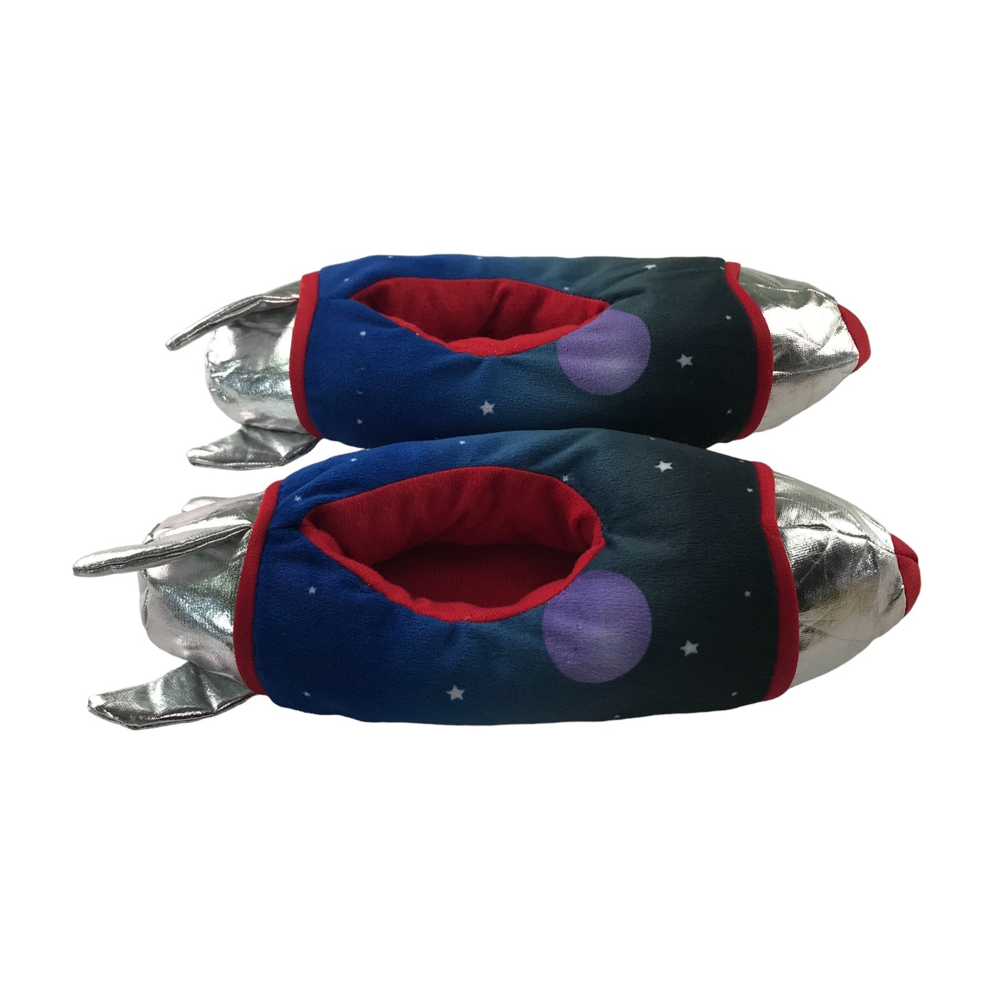 Slippers Shoe Size 1 Blue Red and Sliver Rocket ship