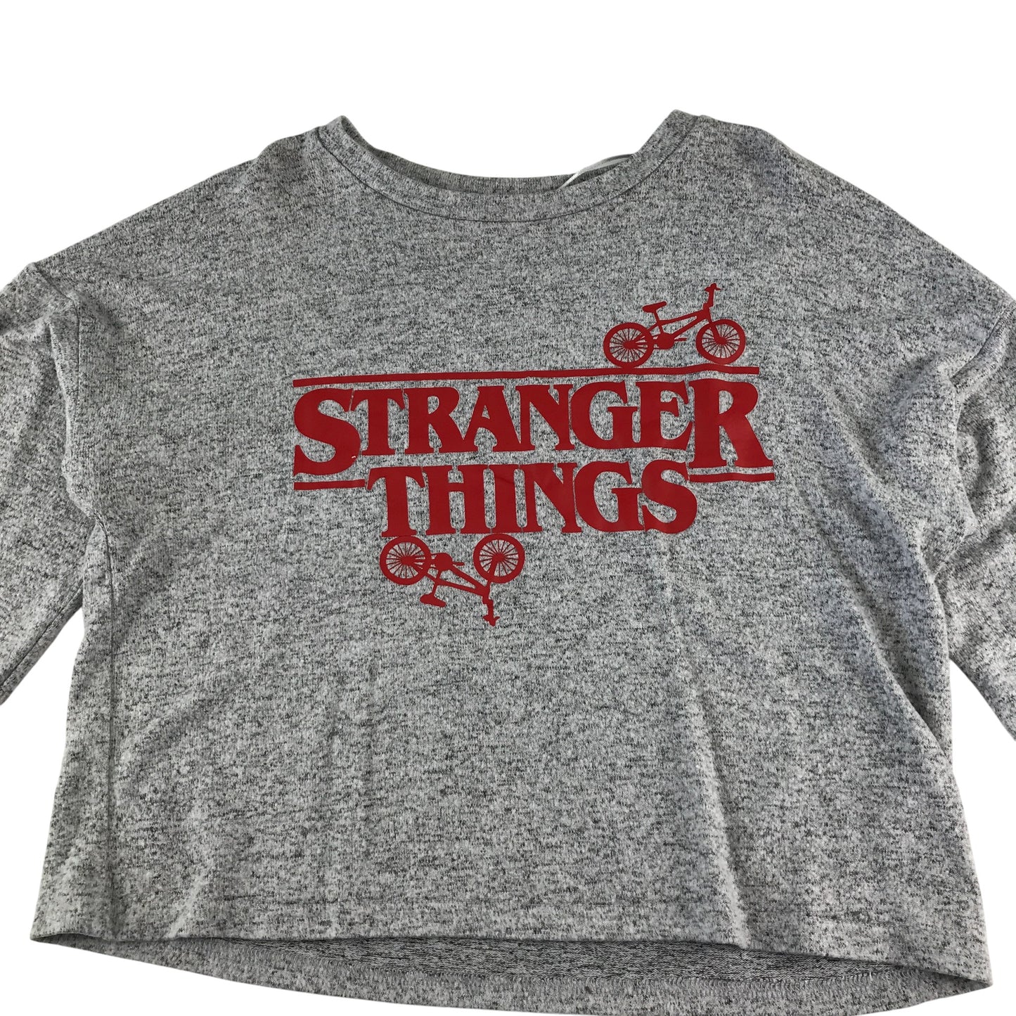 Primark Pyjamas Sweater women's S grey Netflix Stranger Things cropped