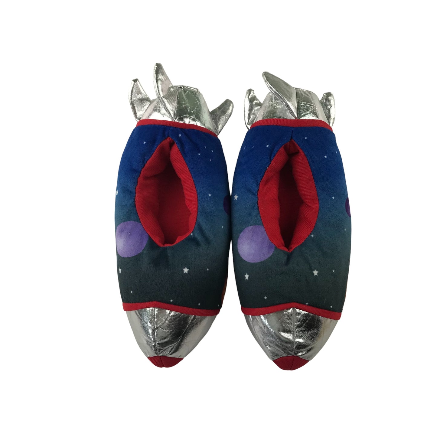 Slippers Shoe Size 1 Blue Red and Sliver Rocket ship