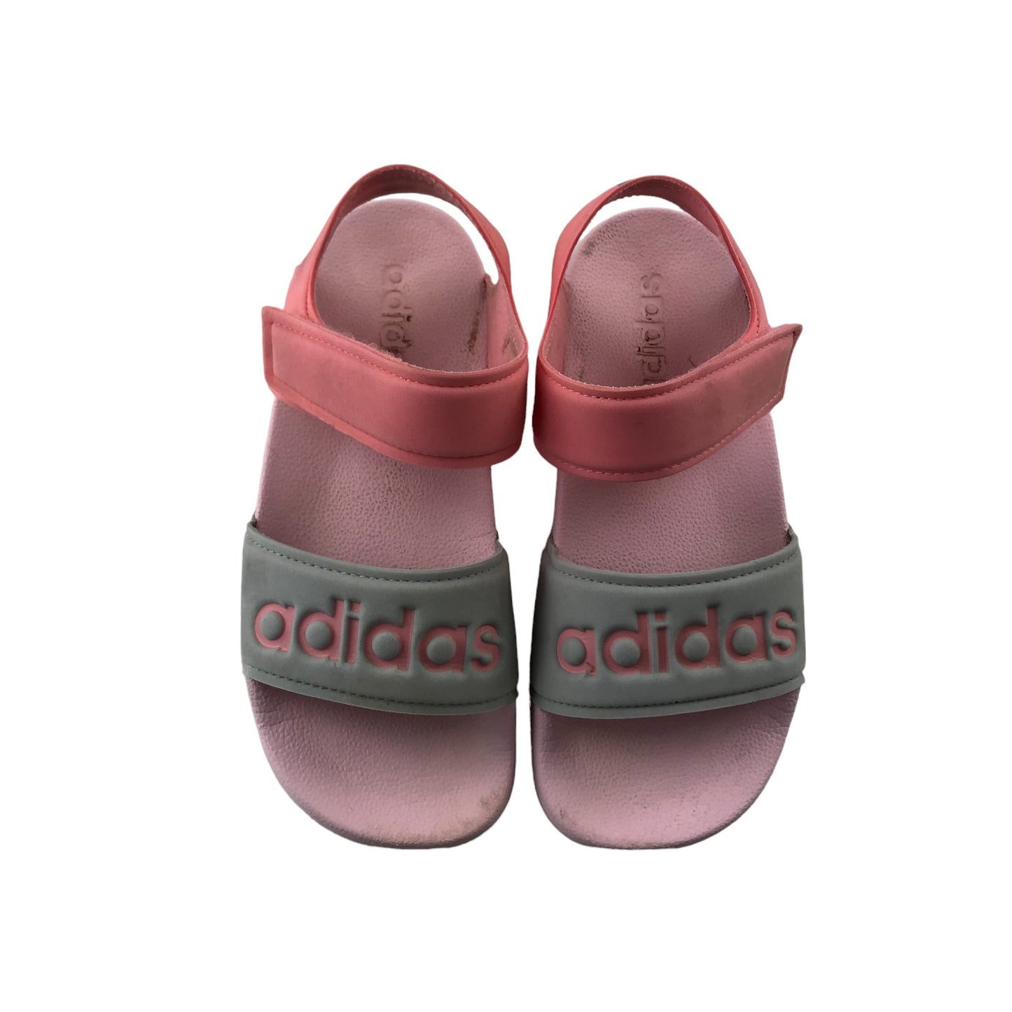 Adidas Sandals Shoe Size 2 Pink and Grey Foamy with Straps