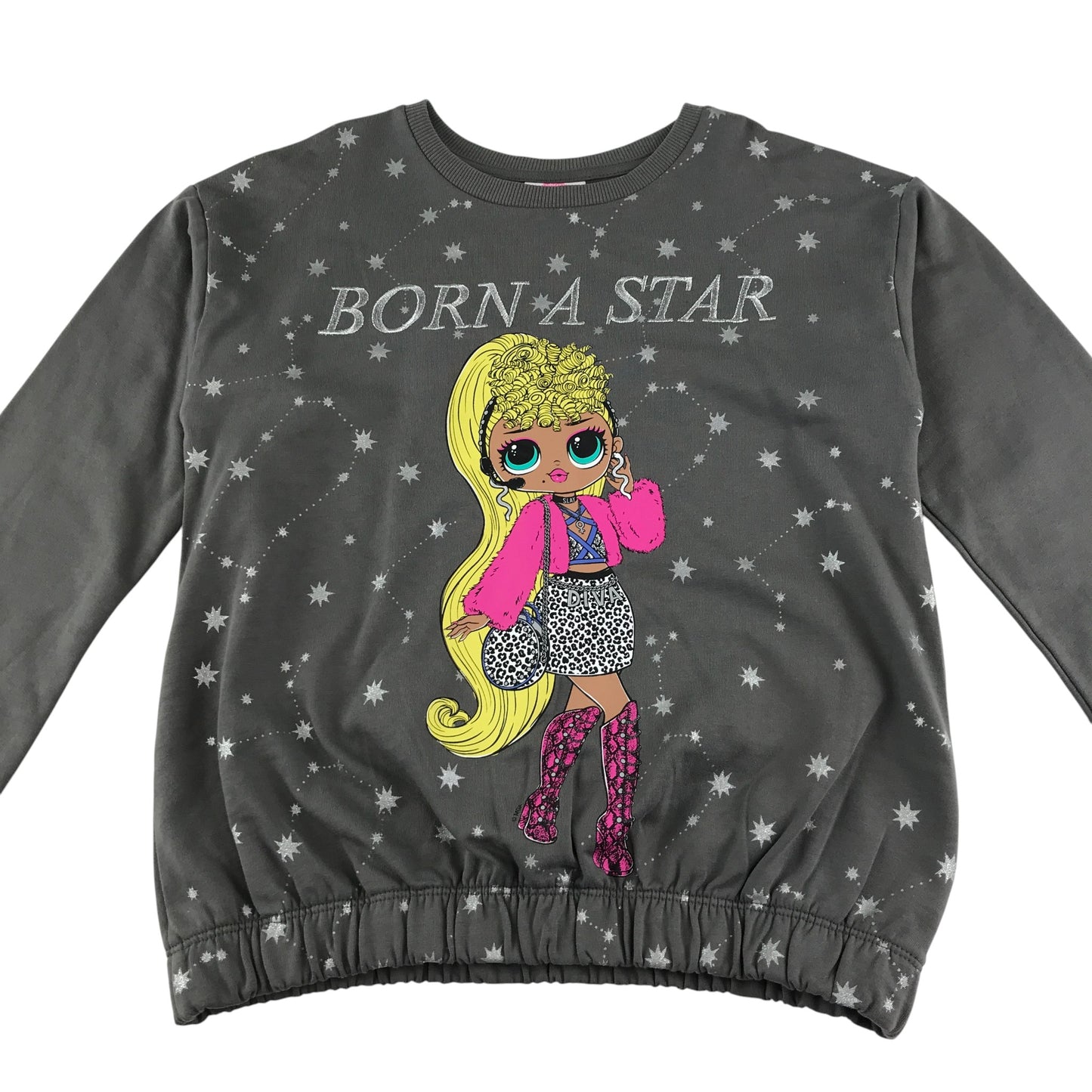 George sweater 10-11 years grey LOL Surprise graphic print cotton