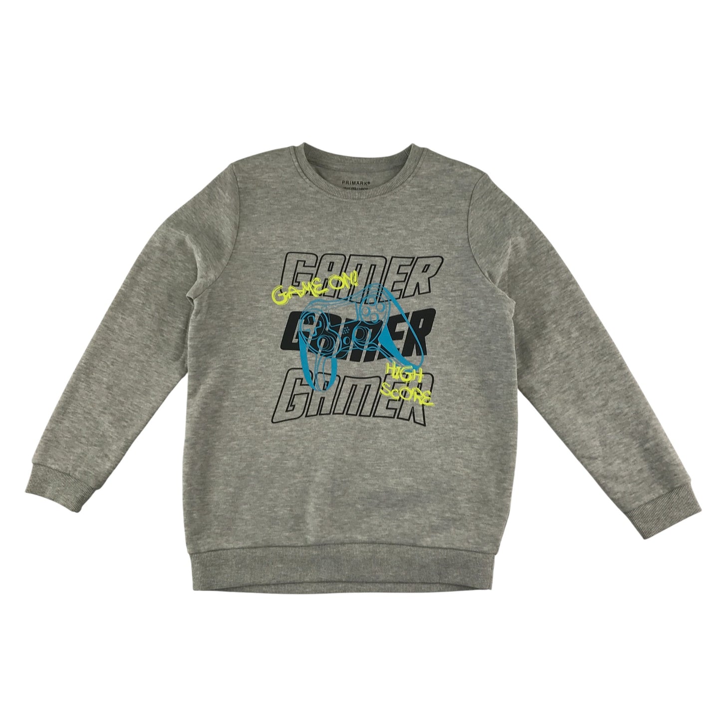 Primark sweater 10-11 years grey graphic print crewneck