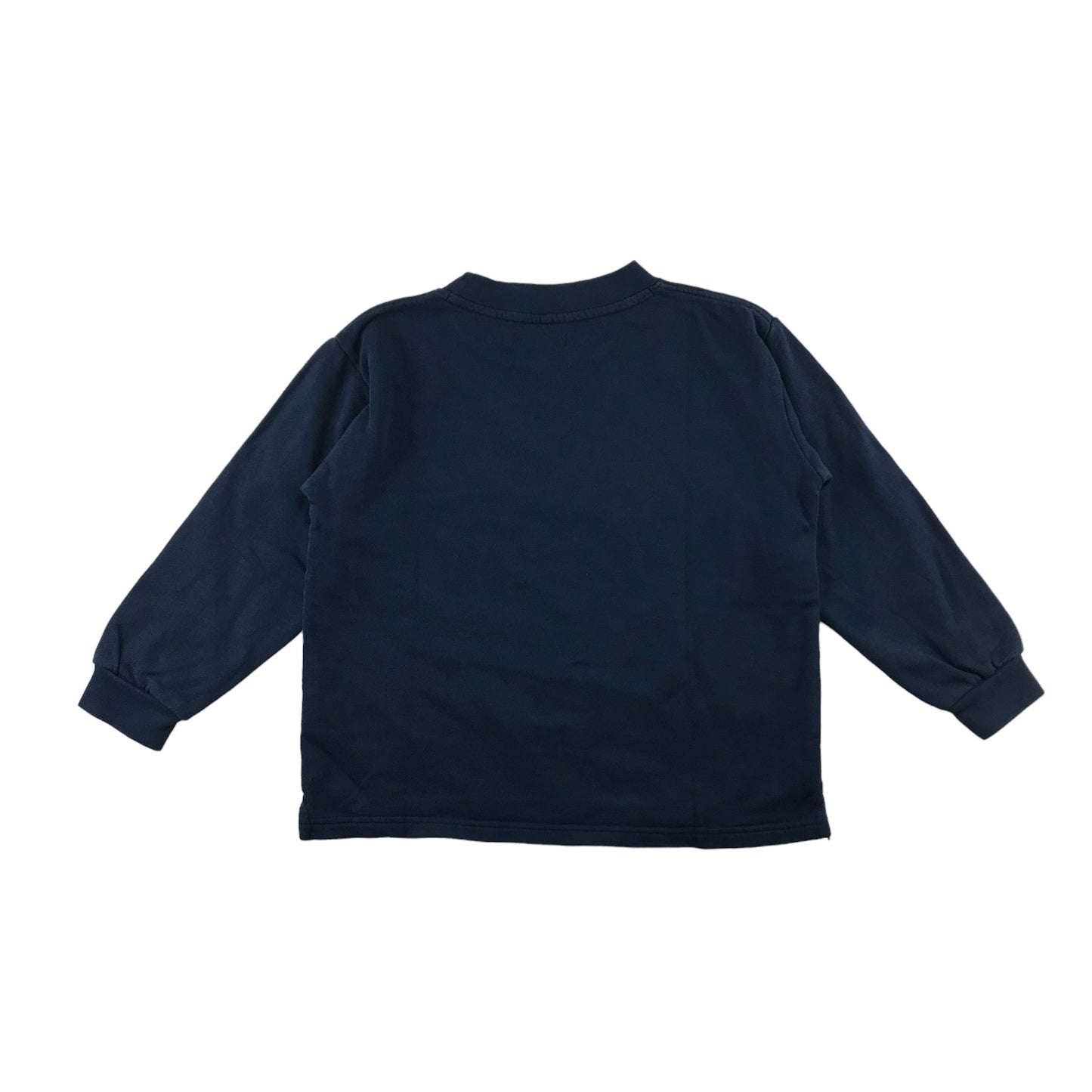 Edward Sinclair sweater 5-6 years navy graphic text print cotton