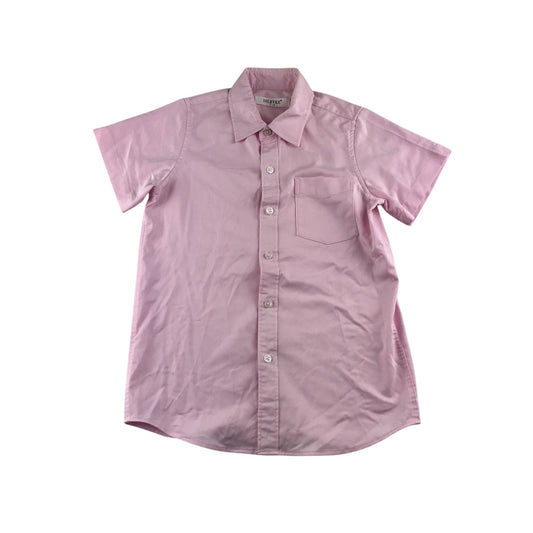 Dilbyke shirt 7-8 years pink plain button up