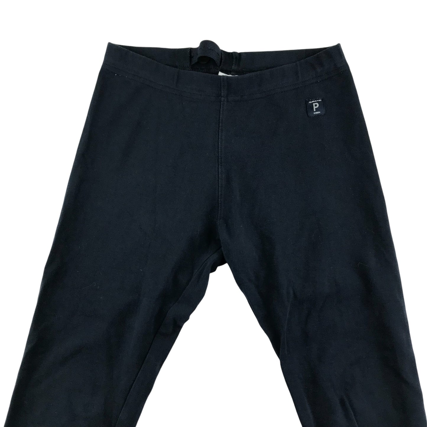 Polarn O.Pyret Leggings 9-10 Years Navy Plain with Logo