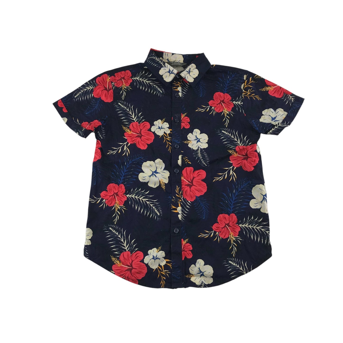 Primark shirt 8-9 years black floral design cotton