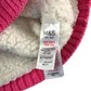 M&S Hooded Fleece 5-6 Years Pink Knit Zip Up