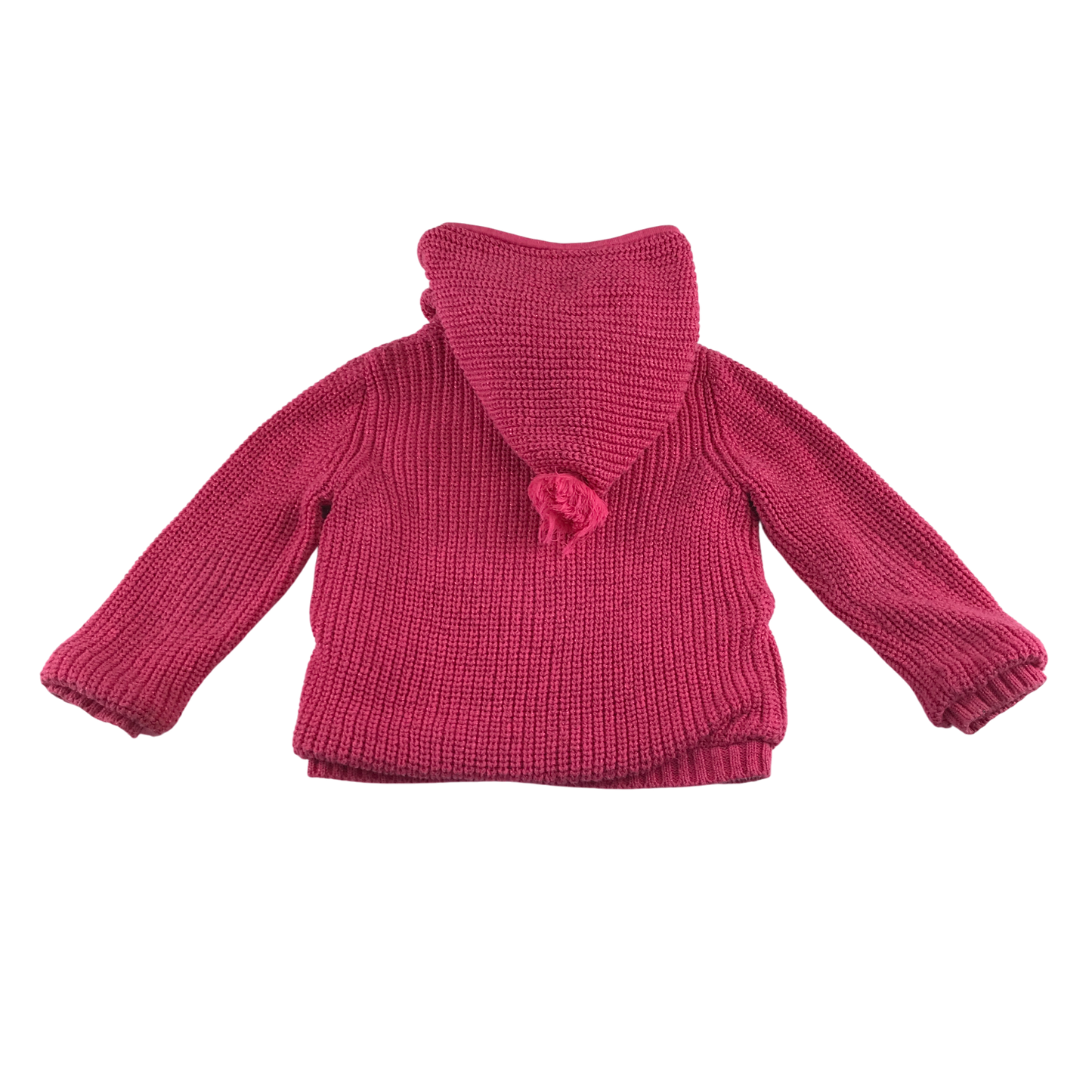 M&S Hooded Fleece 5-6 Years Pink Knit Zip Up