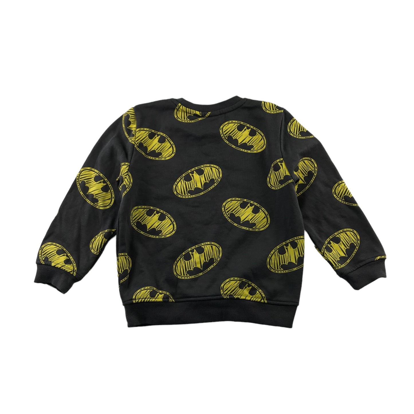 Primark sweater 4-5 years grey Batman bat signal graphic print