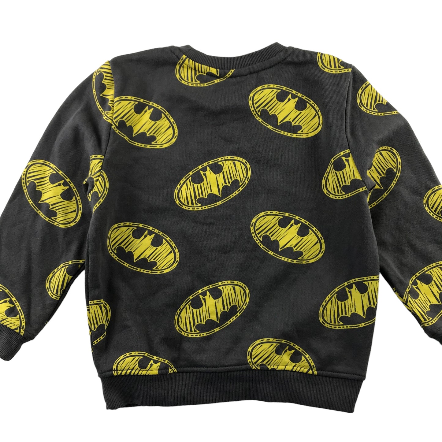 Primark sweater 4-5 years grey Batman bat signal graphic print