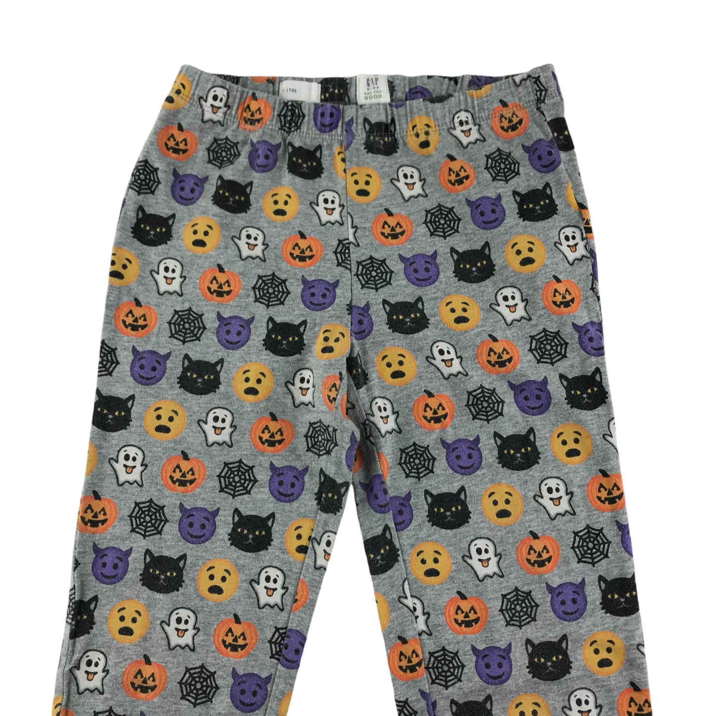 Gap leggings 9-10 years grey with Halloween emojis