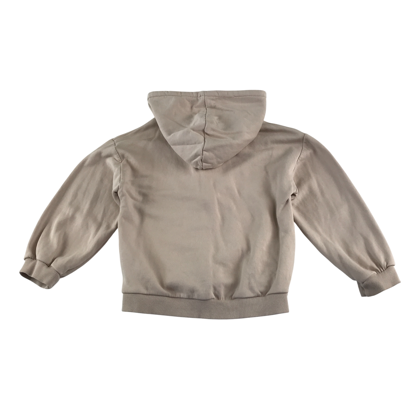M&S Hooded Fleece 5-6 Years Beige Zip Up