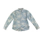 Polarn O. Pyret shirt 8-10 years blue and white floral design