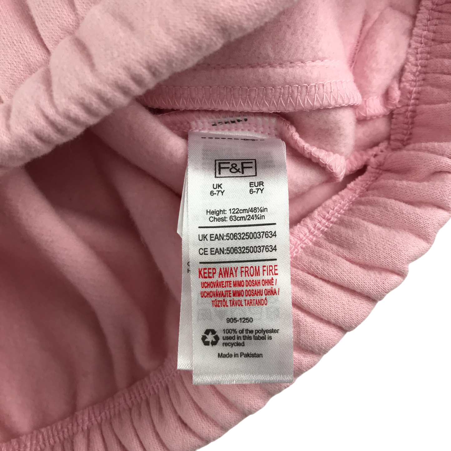 H&M Hooded Fleece 9-10 Years Pink Zip Up New York Text