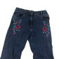 Ou Pareil Jeans Age 9-10 Blue Floral Embroidered