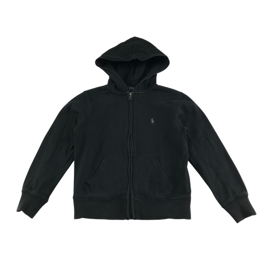 Ralph Lauren Hooded Fleece 8-9 Years Black Zip Up