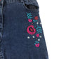 Ou Pareil Jeans Age 9-10 Blue Floral Embroidered