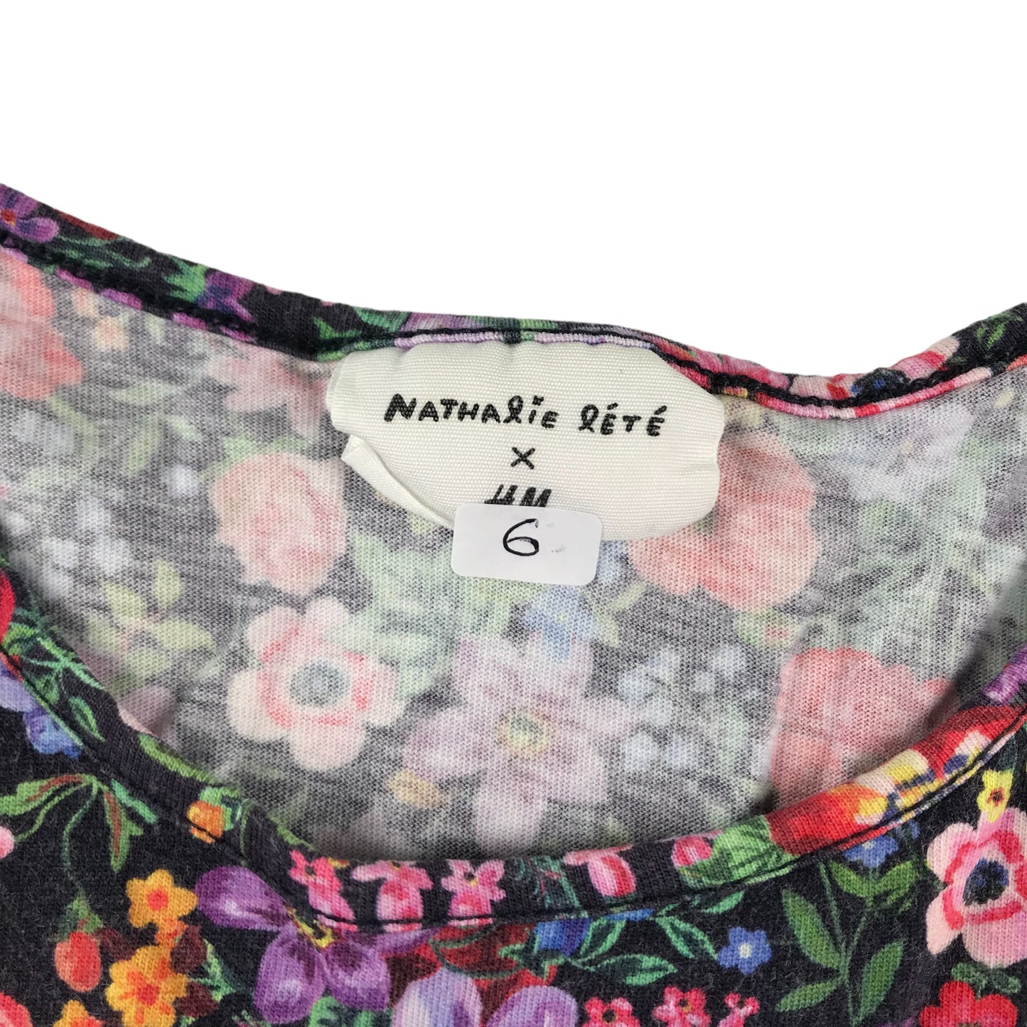 Natalie Lete x H&M Dress Age 7 Multicoloured Floral Pattern Cotton