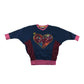 Mini Street Style sweater 4 years Navy love heart graphic design cotton