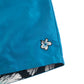 Easy swim trunks men's S blue and floral reversible