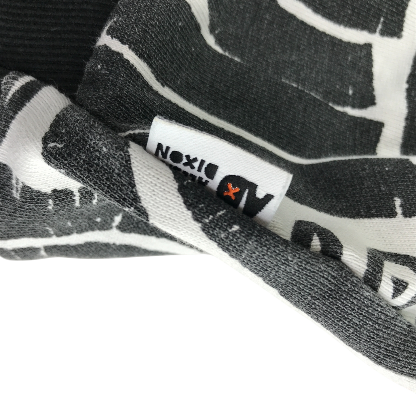 George Hoodie 8-9 Years Black White Zip Up Geometric Print Cotton
